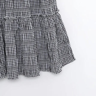 Checked cantan skirt