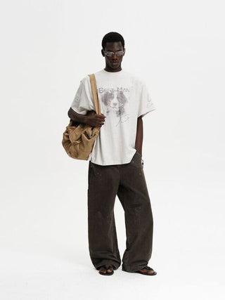 [MASONPRINCE] Bestman Dog Print Oversized Tee