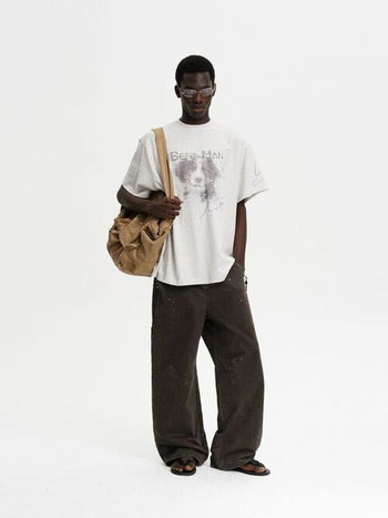 [MASONPRINCE] Bestman Dog Print Oversized Tee