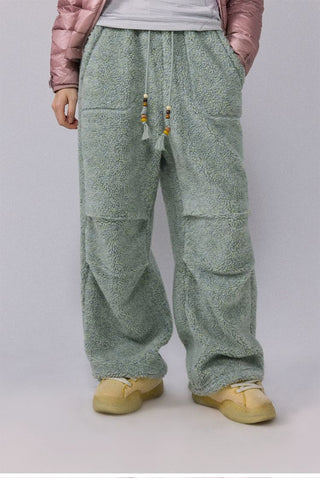 [Monterest] Sherpa Fleece Beaded Drawstring Pants