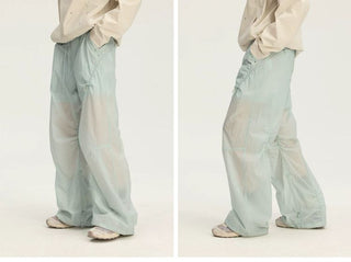 [Monterest] UPF50+ Water-Resistant Ruched Parachute Pants