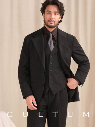 [CULTUM] Brushed Herringbone Suit Set