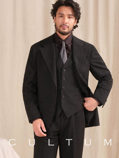 [CULTUM] Brushed Herringbone Suit Set