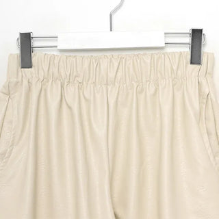 Faux leather shorts