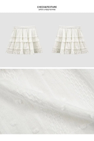 Cancan lace mini skirt