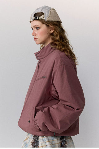 [Monterest] Stand Collar Padded Harrington Jacket