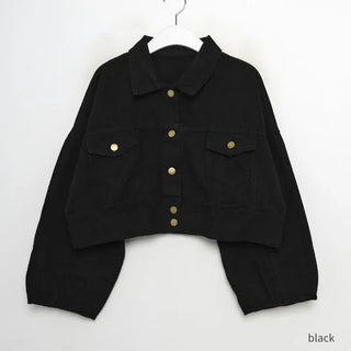Cotton cropped jacket