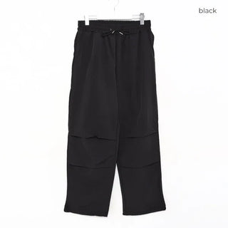 Two-pleat detail string pants
