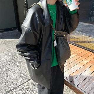 Classic faux leather jacket