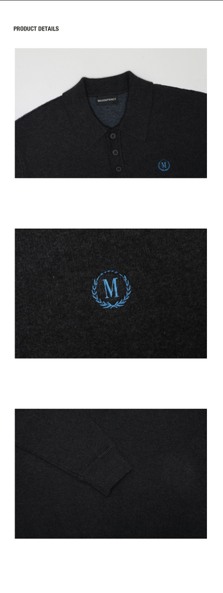 [MASONPRINCE] Double-sided Cashmere Wool Polo Sweater