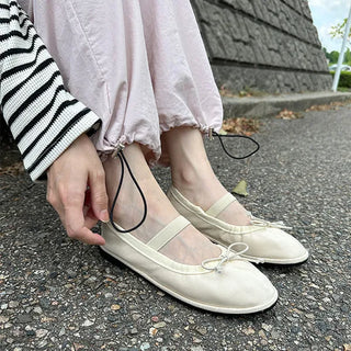 Shirring flat shoes