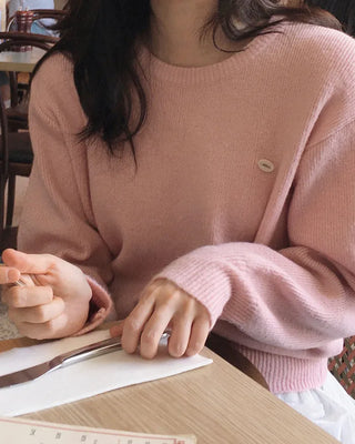 [U-neck/V-neck] 2 types of standard basic knitwear