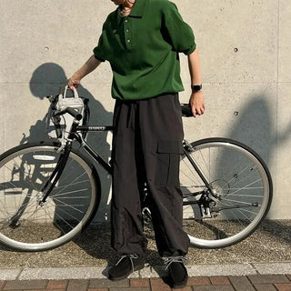 Casual nylon cargo pants