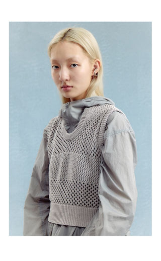 CONP Knitted mesh tight vest (gray)