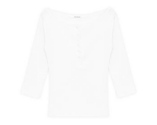 MADE MOMU BASIC Henley Neck Sleeve T-shirt - 4 colors