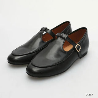 T-strap simple loafers
