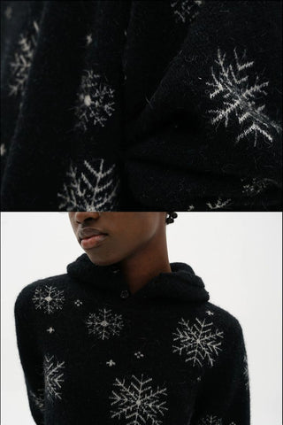 [MASONPRINCE] Snowflake Jacquard Wool Blend Sweater