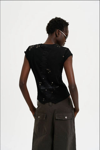 [MASONPRINCE] Studded Bear Graphic Tee