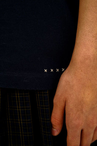 [Moromoro2] Preppy Badge Embroidered T-Shirt /  Hoodie