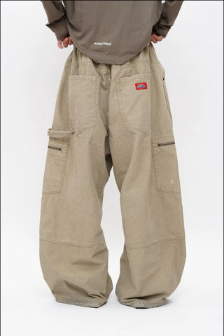 [MASONPRINCE] Textured Cotton Baggy Work Pants