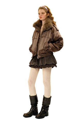 [Moromoro2] Fur Collar Aviator Vest &  Jacket