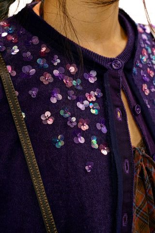 [Moromoro2]Sequin Embellished Cardigan