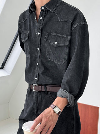 Toffee Western Denim Shirt