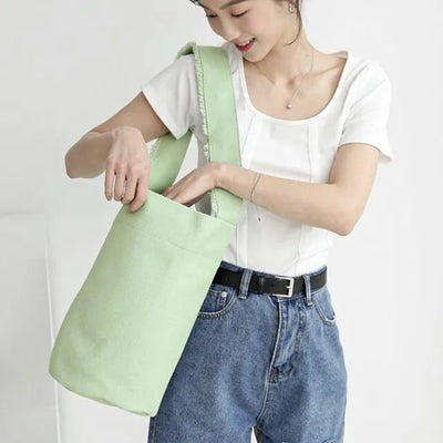Canvas Basic Shoulder Bag