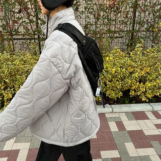 Quilted loose jacket