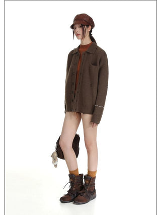 MASONPRINCE Collar Button Cardigan