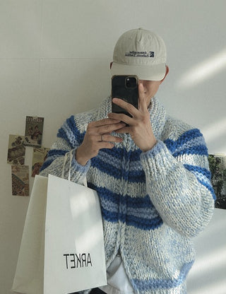 Crystal Heavy Knit Zip-up (1 color, M~L)