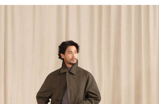 [CULTUM] Washed Cotton Balmacaan Coat