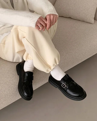 Buckle Mary Jane Unique Loafers