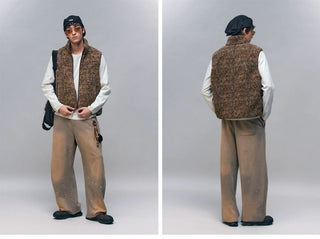 [Monterest] Reversible Fleece Stand Collar Vest