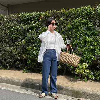 rectangle straw tote bag