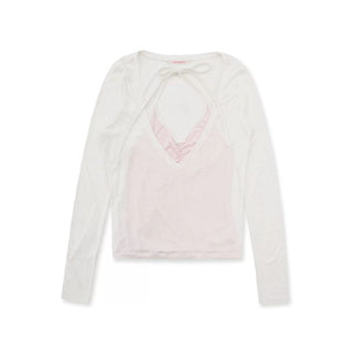 [Moromoro2] V-Neck Halter Layered Top