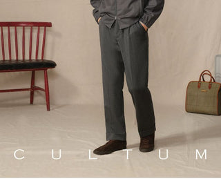 [CULTUM] Wool Blend Stand Collar Zip Jacket