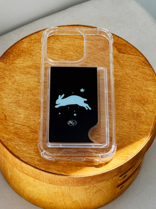 Jump Rabbit Card Jelly Case (Black)