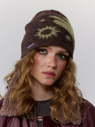 [Monterest] Jacquard Pattern Brushed Knit Beanie