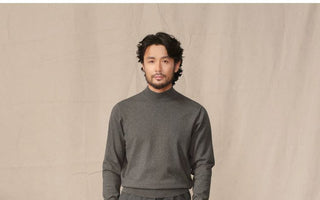 [CULTUM] Cashmere Blend Mock Neck Sweater