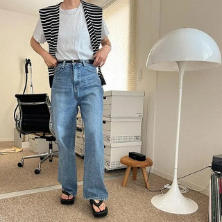Loose wide denim pants