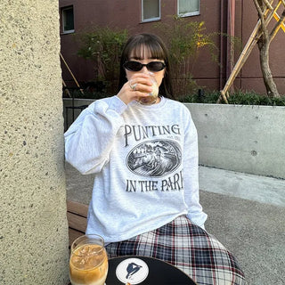 Balloon sleeve sweatshirt