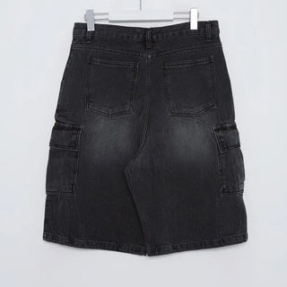 Pocket denim shorts