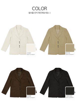 Suede button jacket
