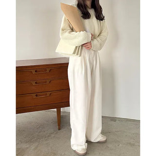 2-pleat wide slacks