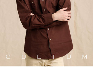 [CULTUM] Washed Cotton Work Shirt with Pockets