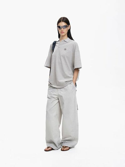 [MASONPRINCE] Distressed Ripstop Curved Pants