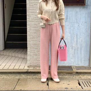 Cable crop cardigan