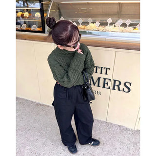 Pintuck cargo pants