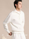 [CULTUM] Heavyweight Half-Zip Polo Collar Sweatshirt
